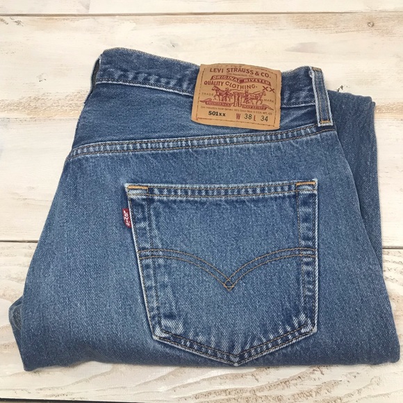 Vtg Men’s 1990’s Levi's 501xx Denim Jeans 38 X 34 - Picture 6 of 8